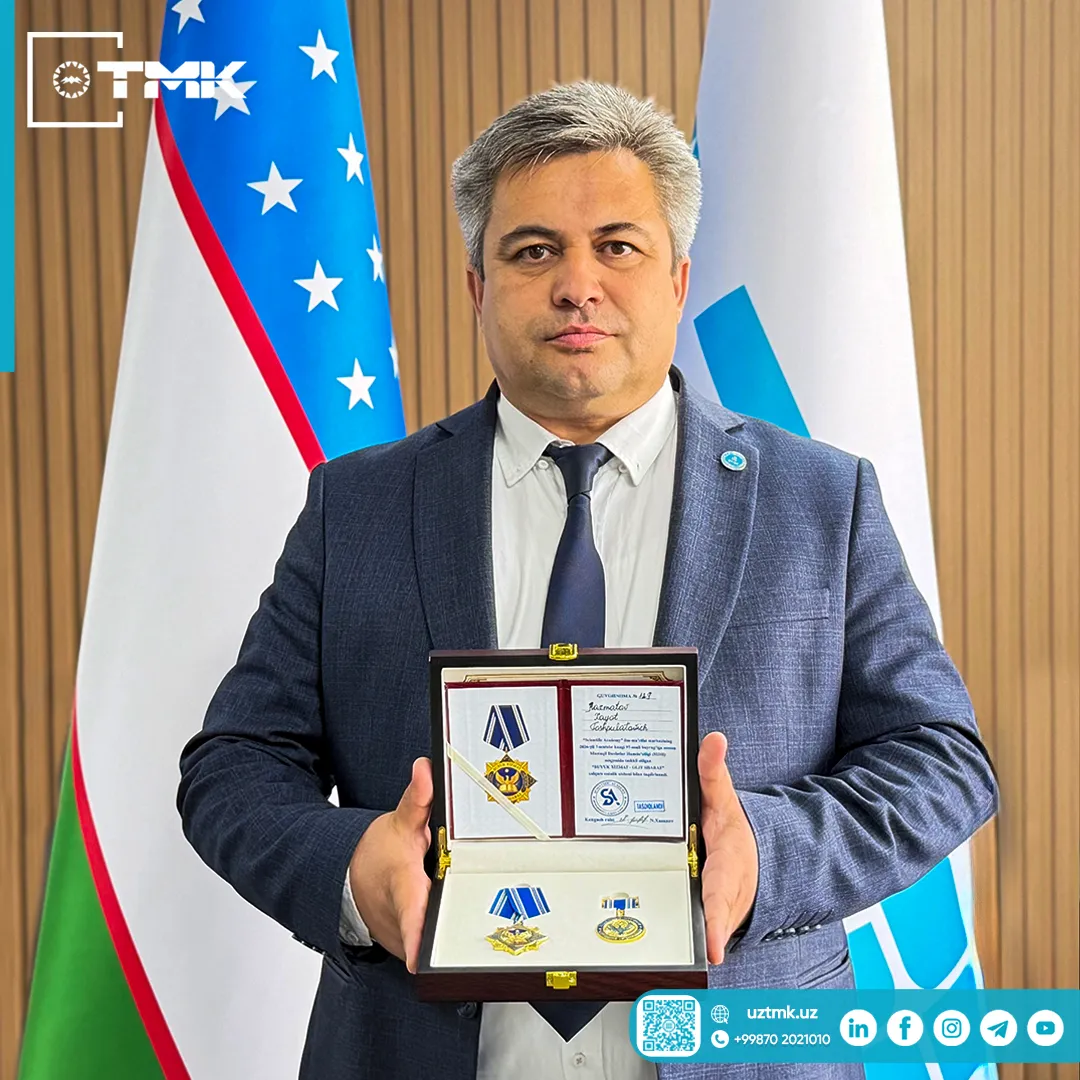 TMK xodimi “Buyuk xizmat – Oliy sharaf” xalqaro esdalik nishoni bilan taqdirlandi