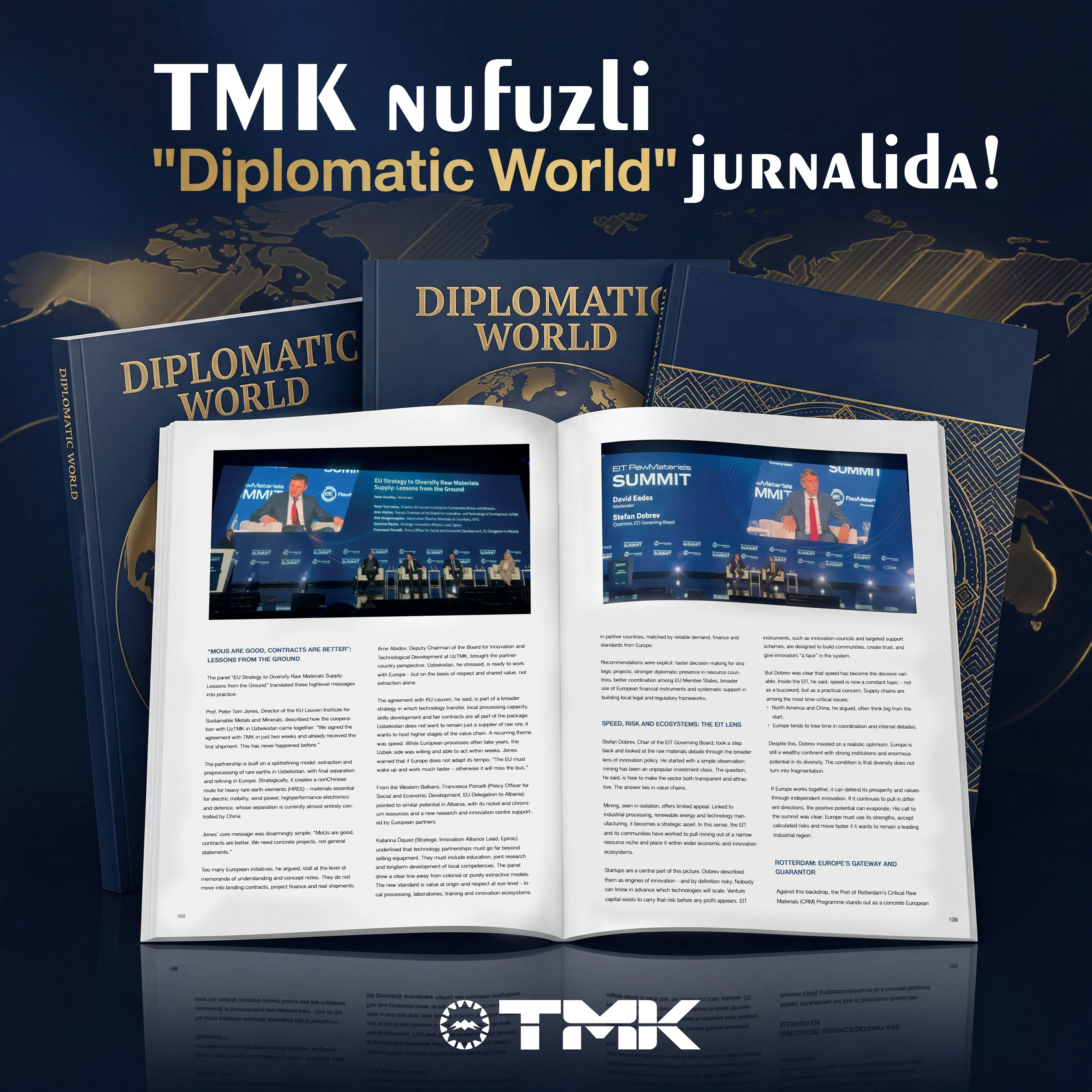 "Diplomatic World" Magazine Recognizes TMK's Cooperation with Europe as a Successful Partnership Model