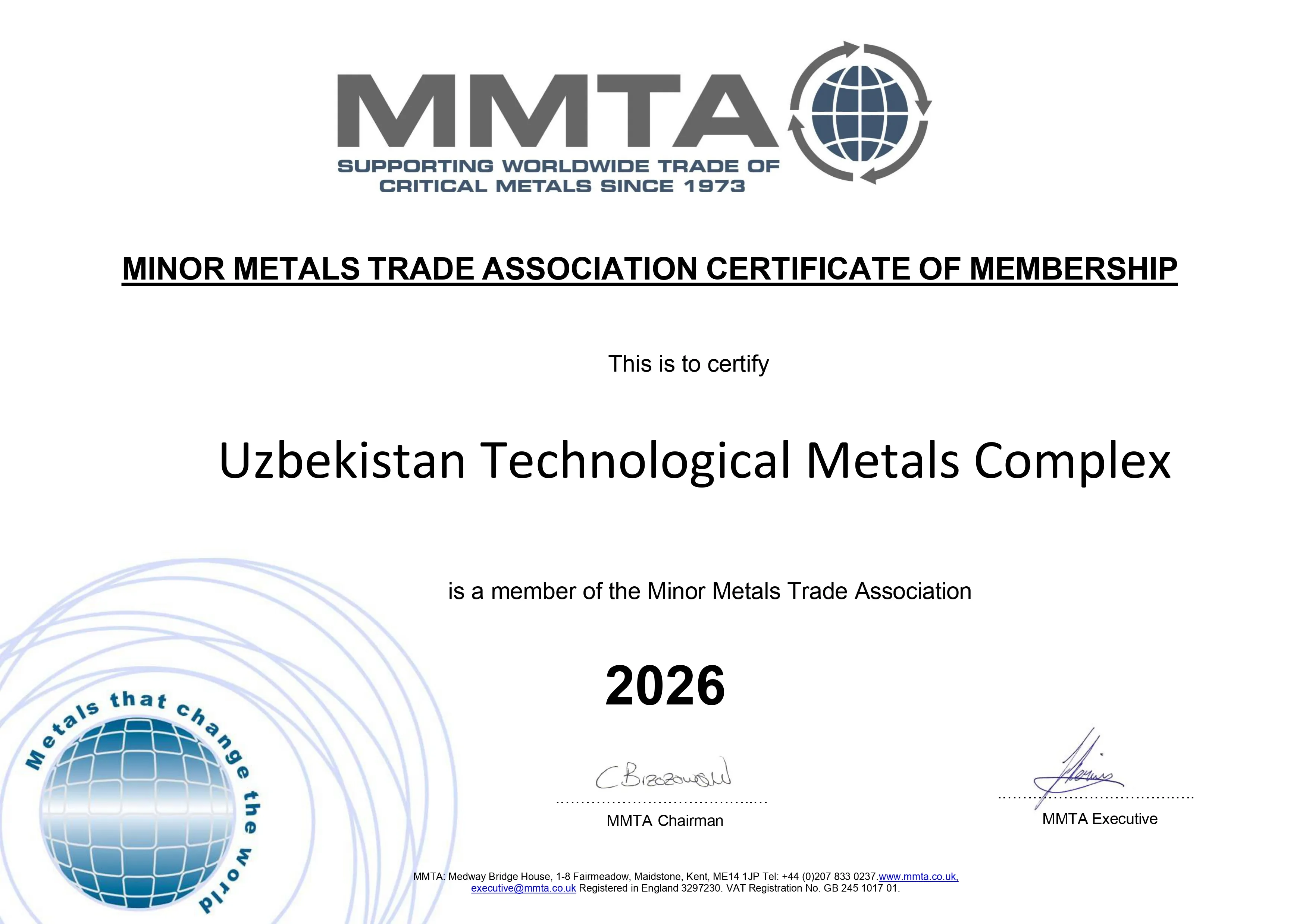 Minor Metals Trade Assosiation (ММТА)